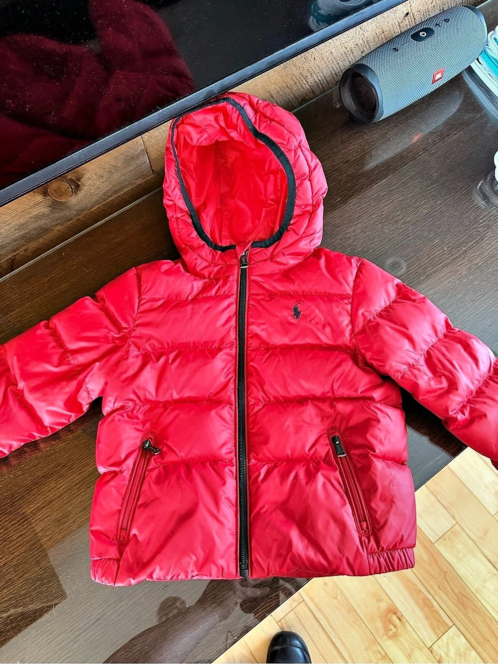 Polo Ralph Lauren Boys' Red Puffer Jacket Size 3T Like New